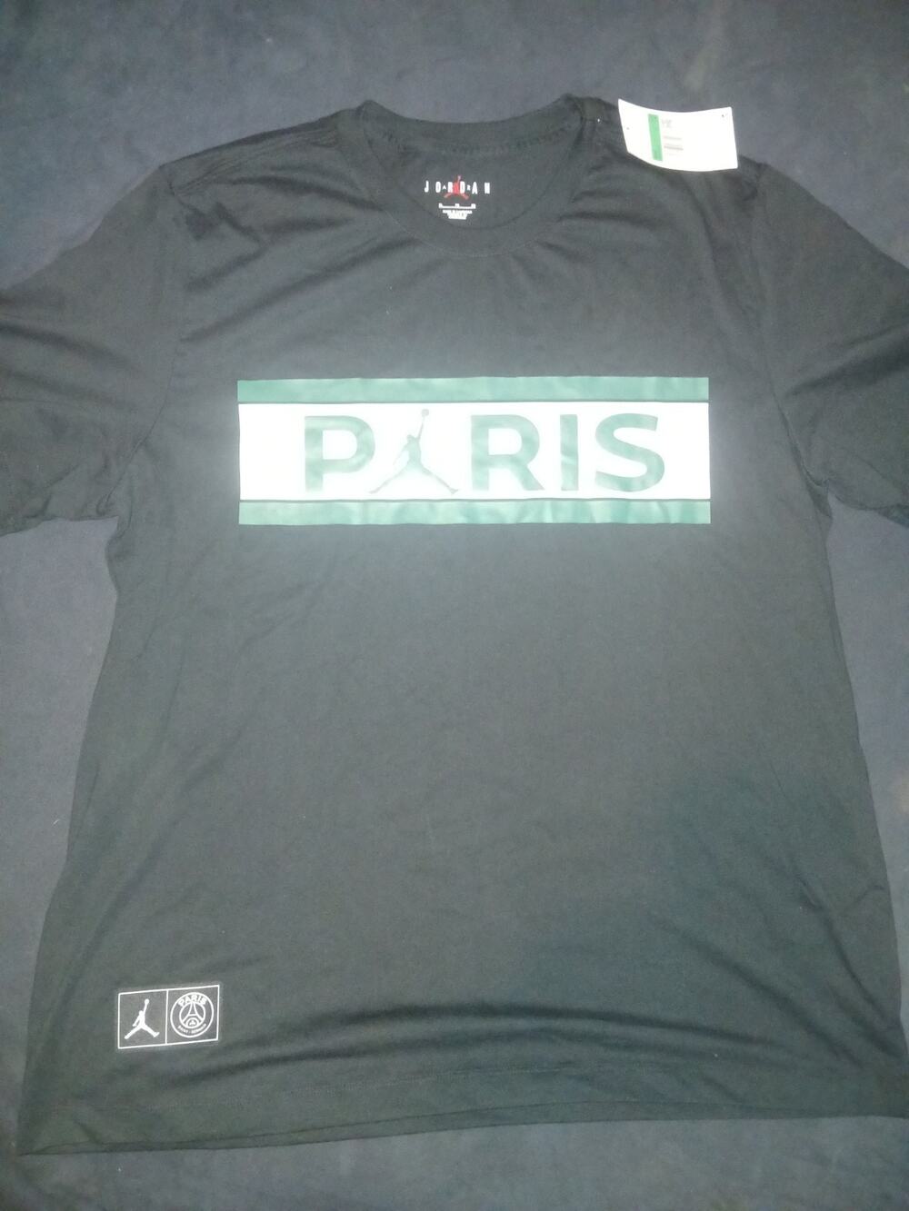 Nike Air Jordan Paris Saint-Germain T-Shirt DB6510-010 Black Men's Size Xl